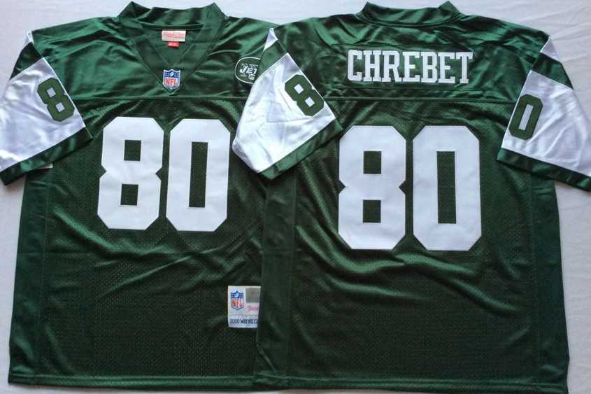 Jets 80 Wayne Chrebet Green M&N Throwback Jersey->nfl m&n throwback->NFL Jersey